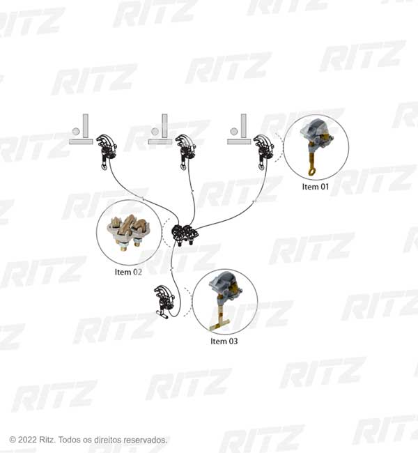 ATR12407-1 - Conjunto de Aterramento Temporário para Cubículo e Subestações (MT) - Ritz Ferramentas