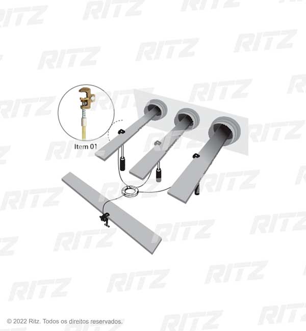 ATR17572-1 - Conjunto de Aterramento Temporário para Cubículo e Subestações (MT) - Ritz Ferramentas