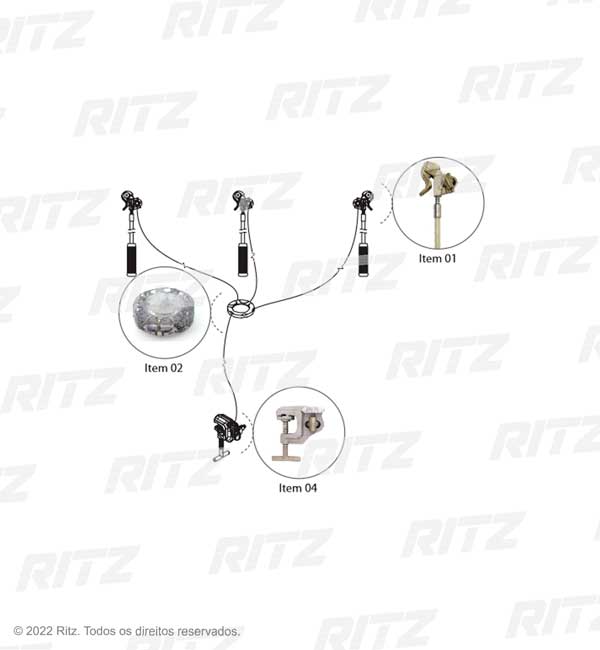 ATR20763-1 - Conjunto de Aterramento Temporário para Cubículo e Subestações (MT) - Ritz Ferramentas