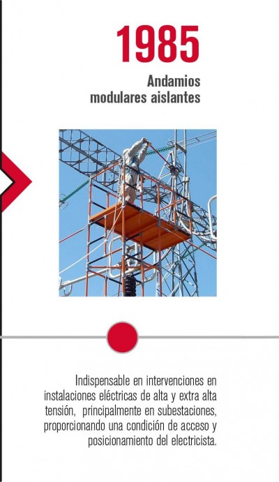 Indispensable en intervenciones en instalaciones eléctricas de alta y extra alta tensión,  principalmente en subestaciones, proporcionando una condición de acceso y posicionamiento del electricista.