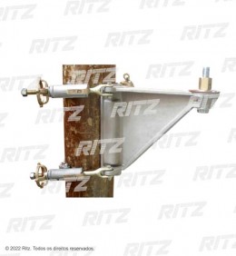 RE402-0526 - Base de la silleta para fijación vertical en poste - Ritz Ferramentas