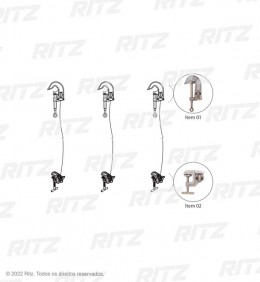 ATR17454-2 - Conjunto de Aterramento Temporário para Subestação (AT) Ritz Ferramentas