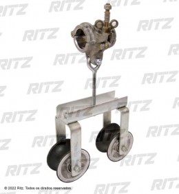 RC400-0152 - Roldana Dupla com colar Ø 64 mm para Bastão Trilho Ø 64 mm - Ritz